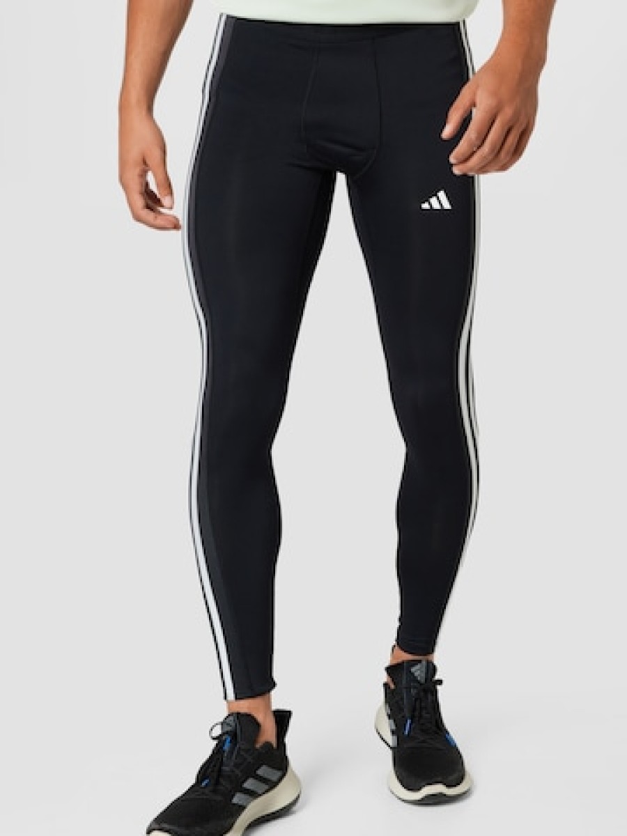 Men Tracksuit Sports Bottoms | Skinny Workout Pants 'Techfit 3-Stripes Long'