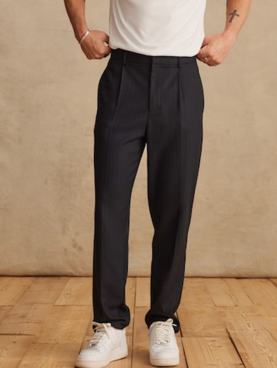 Men DAN Pants | Regular Pleat-Front Pants 'Mert'