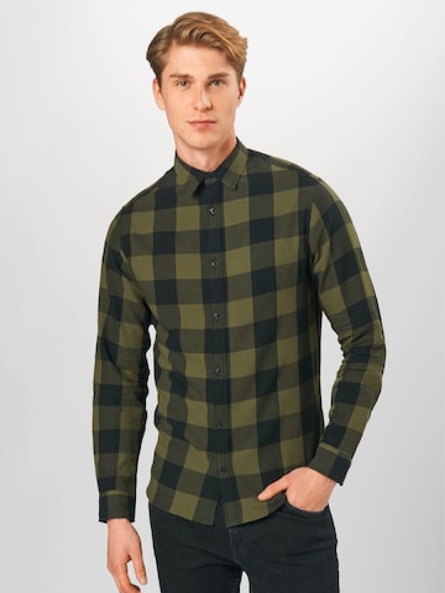 Men JACK Button-Up Shirts | Slim Fit Button Up Shirt 'Gingham'