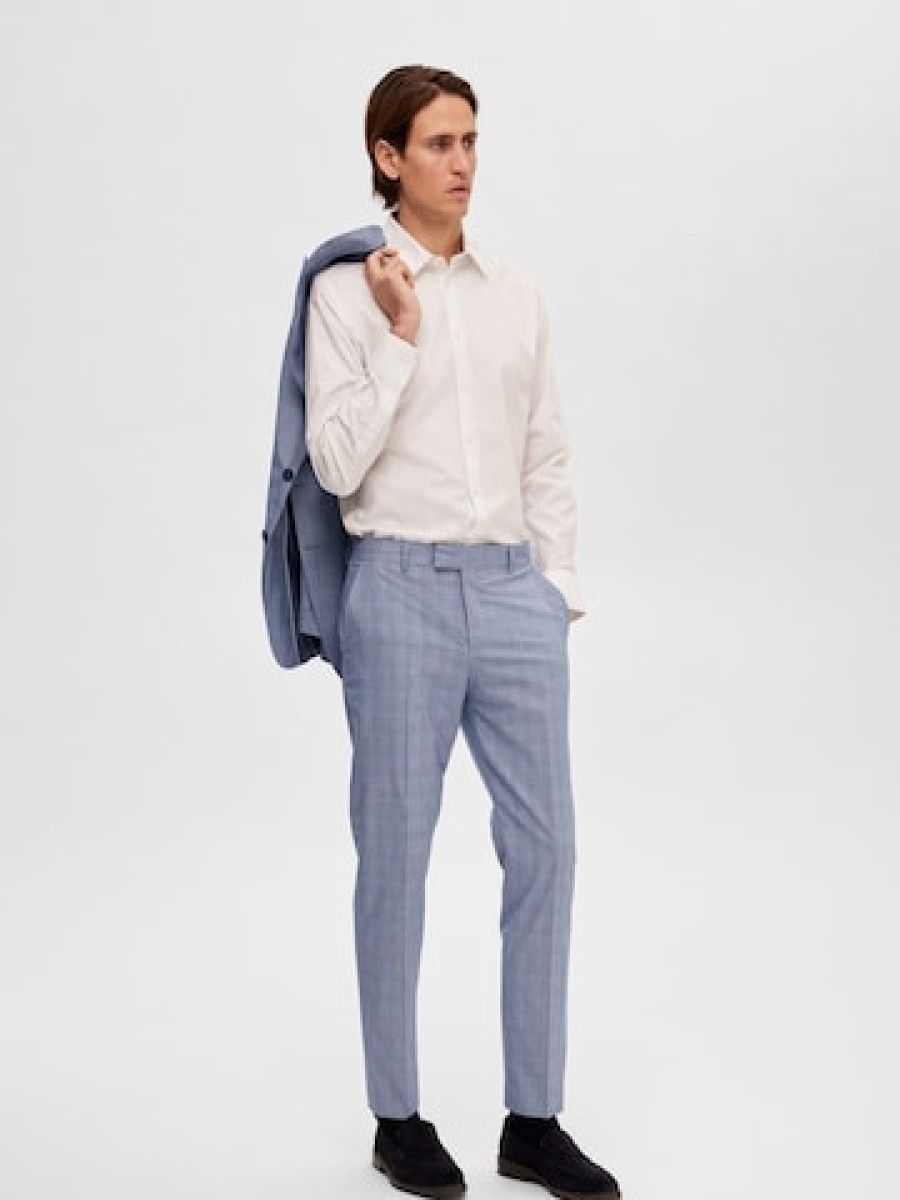 Men SELECTED Plus Sizes | Slim Fit Pleated Pants 'Ryde'