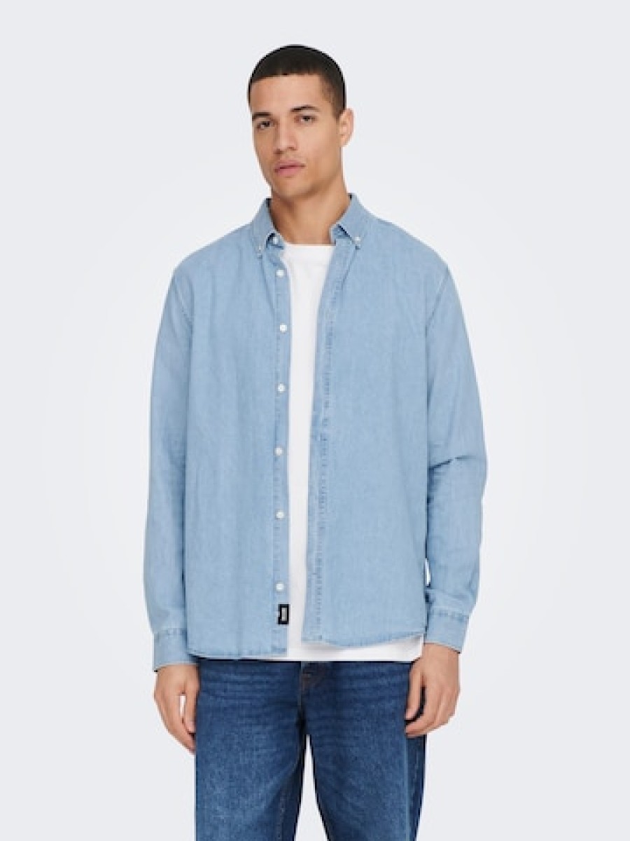 Men Only Button-Up Shirts | Regular Fit Button Up Shirt 'Day'